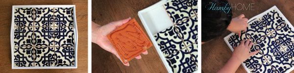 Glueing Tile Tray Project