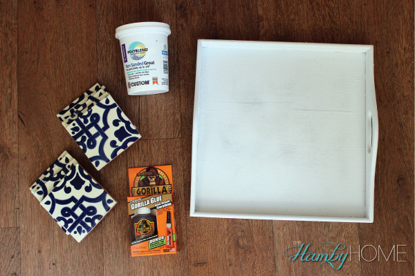 Supplies Needed for the DIY Mexican Talavera Tile Tray Project