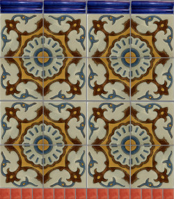 Mexican tile and chair rail molding